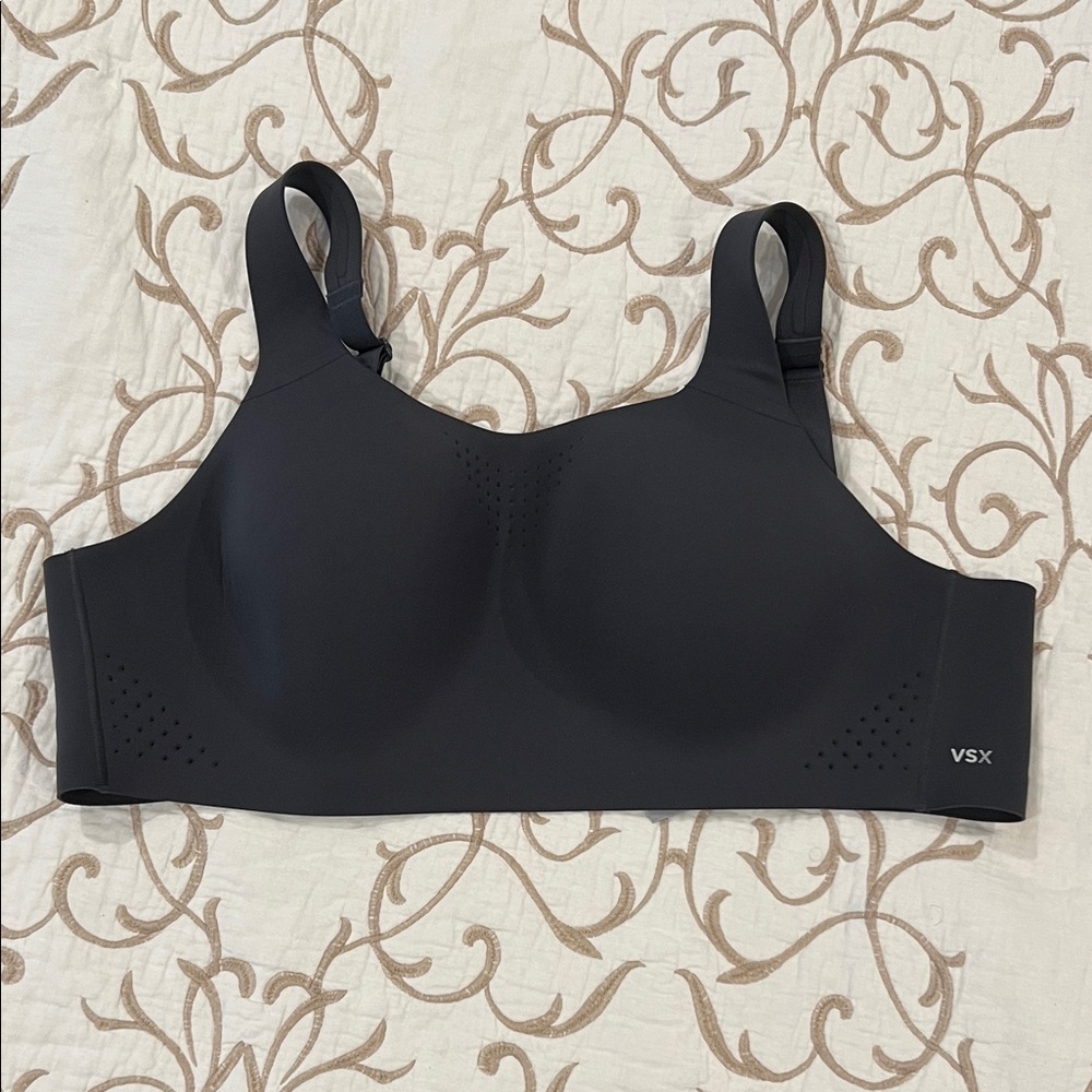 VSX Black High-Support Seamless Sports Bra with Wide Straps